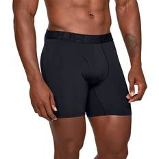 Under Armour Elastane/Lycra/Spandex Men's Underwear Under Armour Tech Mesh 6in Boxerjock 2pk Black/Black