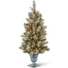 Dunelm Snowy Bristle Berry Pine 4Ft Entrance Christmas Tree