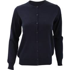 Kustom Kit Round Neck Cardigan Knitwear Navy