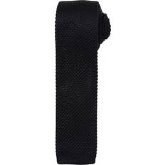 Best Ties Premier Mens Slim Textured Knit Effect Tie Black/Blue/Purple