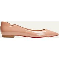 Pink - Women Ballerinas Christian Louboutin Womens Blush Hot Chickita Pointed-toe Patent-leather Pumps Eur Women