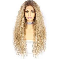 Blonde Wigs Sapphirewigs Curly Lace Front Wig Blonde Highlight Synthetic Wigs