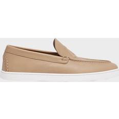 Christian Louboutin Saharienne Varsiboat Logo-embossed Leather Boat Shoes