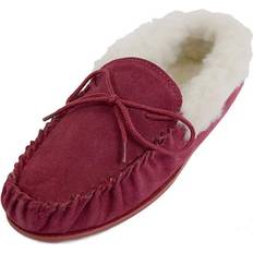 Multicoloured - Women Moccasins Eastern Counties Leather Hard Sole Wool Lined Moccasins Crimson