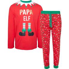 Red Pyjamas Mens Elfmas Family Pyjama Set Red XL-XXL