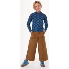 Whistles Kids' Wide Leg Cargo Trousers, Beige