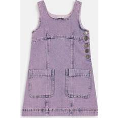 Whistles Women's Acid Wash Pinafore Dress Lilac