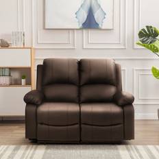 Comfy Living Brown, 2 Seat Only Luxury Sofa