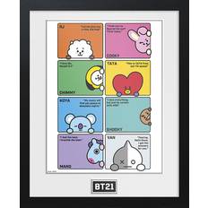 Plastic Framed Art BT21 Compilation 30 X 40Cm Collector Framed Art