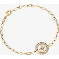 Transparent Bracelets Astley Clarke Gold Polaris Mother of Pearl Compass Bracelet