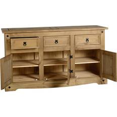 Brown Cabinets SECONIQUE Corona Mexican Pine Sideboard