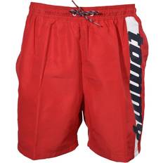 Tommy Hilfiger Boys Swimwear Tommy Hilfiger Block Logo Boys Swim Shorts, Red Age 12-14