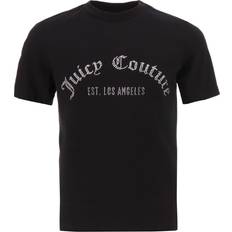 Juicy Couture T-shirts Juicy Couture Womens Black Arched Diamante Noah T-Shirt