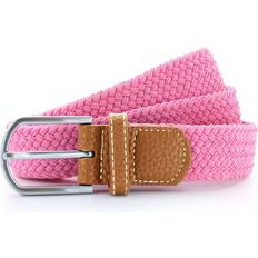 Men - Pink Belts ASQUITH & FOX Woven Braid Stretch Belt Pale Pink One