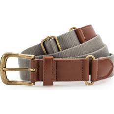 Grey - Men Belts ASQUITH & FOX Leather And Canvas Belt Light Grey One