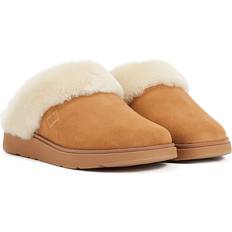 Fitflop Women Slippers Fitflop Shearling Collar Women's Tan Slippers Brown