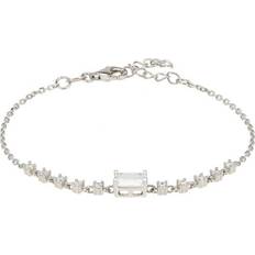 Latelita Claudia Gemstone Bracelet Silver Clear Quartz One