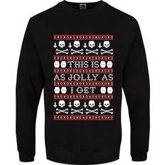 Grindstore This Is As Jolly As Get Christmas Jumper Black