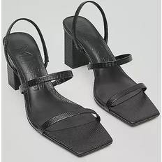 Men Heeled Sandals Mango block heeled strap sandal in black41