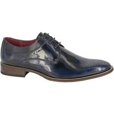 Goor Burnished Leather Lined Gibson Shoes Navy