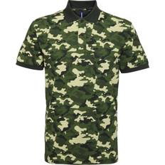 Clothing ASQUITH & FOX Short Sleeve Camo Print Polo Shirt Green