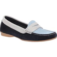 Leather Moccasins Riva Navy Blue White Banyoles Moccasin with Tassel