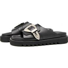 Toga Pulla Women's Contrast Buckle Sliders Black Black