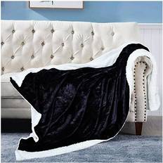 EHC Ehc Warm Soft Sherpa Fleece Blankets Black