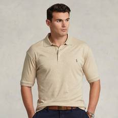 Polo Ralph Lauren Beige Polo Shirts Polo Ralph Lauren Soft Cotton Shirt in Sand Heather Tall