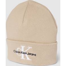 Calvin Klein Beanies Calvin Klein Jeans Knit Beanie Hat Beige