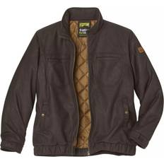 Clothing Quilted Faux Suede Water Repellent Jacket Brown