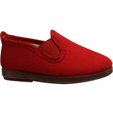 Flossy Childrens Unisex Pamplona Kids Red Plimsolls Textile