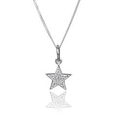 Elements Clear Cubic Zirconia Star Boxed Pendant