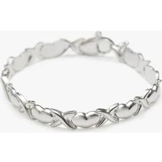 Simply Silver Heart Kiss Bracelet