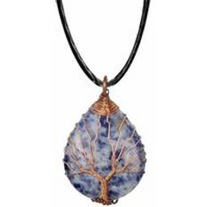 Grey Necklaces J&Y Purple Tree of Life Pendant Necklace