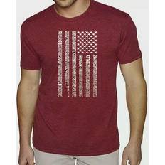 LA Pop Art Mens Premium Blend Word T-Shirt Anthem Burgundy Burgundy