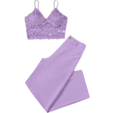 Lace Jumpsuits & Overalls Shein Privé Lace Cami Top & Pants