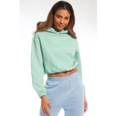 Clothing Light & Shade Pullover Cropped Hoodie Mint