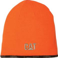 Acrylic Caps Caterpillar Reversible Logo Beanie Hat Orange/Black