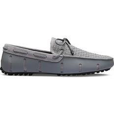 Swims Men's Woven Driver Loafers, Gray/Black