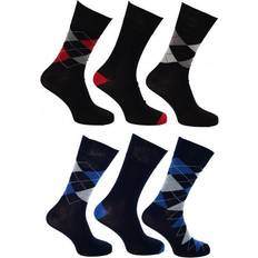 Clothing Premium Collection Pure Natural Argyle Bamboo Calf Socks 6 Pairs Multi 6-11