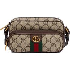 Textile Crossbody Bags Gucci Ophidia Mini Shoulder Bag - Brown