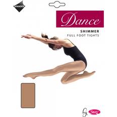 Silky Girls Dance Shimmer Full Foot Tights 1 Pair 11-13 Years Toast