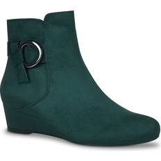 Impo Gasha Wedge Bootie Women's Dark Green Boots Wedge