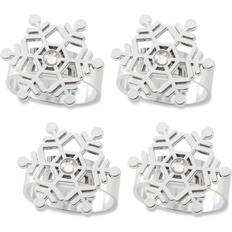 Kate Aspen Sparkling Snowflake Napkin Ring 3.7cm 4pcs