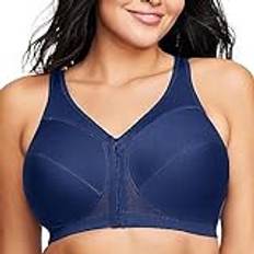 Clothing Glamorise MagicLift Front Closure Posture Back Bra - Blue