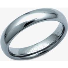Men Rings Unique Mens Tungsten Carbide Polished 5mm Ring TUR-21-60 Silver