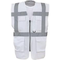 Yoko Hi-Vis Premium Executive/Manager Waistcoat Jacket Pack of 2 White