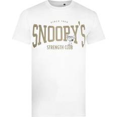 Peanuts Mens Snoopys Strength Club T-Shirt White