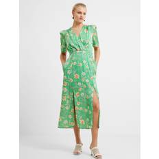 French Connection Midi Dresses - Women French Connection Camile Wrap Dress, Green/Multi